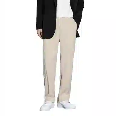 顶峰保罗 薄款纯色职业正装宽松休闲裤 男女同款