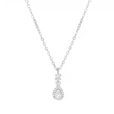 珂里 轻奢小清新人鱼之泪简约百搭水滴设计感超仙甜美锁骨链 环保合金 项链 女款