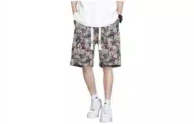 木林森 美式复古宽松百搭夏日沙滩五分休闲短裤 男女同款