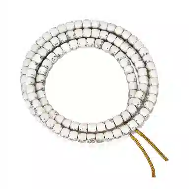 钰澜文玩 骨瓷白半壁大留白 星月菩提 项链 男女同款情侣款