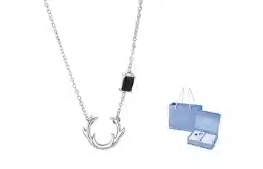 DAISY BEAUTY Deer Antler 925 Silver Necklace