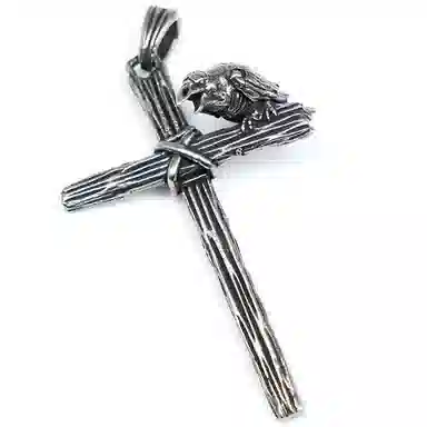 【可定制刻字】 白木黑冰 鸦魂圣架 新中式潮流时尚高级感百搭小众设计 银合金 项链 男款 礼盒 送男生好物 男朋友 男士 学生