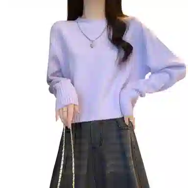 水中花 洋气加厚短款气质针织衫 女款