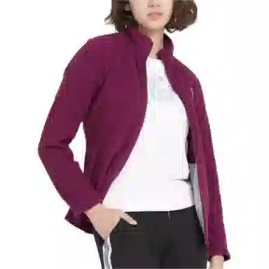 探路者 防风开衫可套穿纯色长袖绒感外套 女款