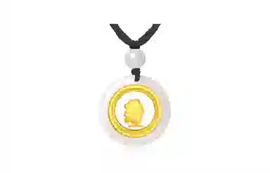 百利金 时转运来 精致大气萌趣可爱简约个性 国潮新中式复古金镶玉锁骨链 玉髓 玉石项链 男女同款情侣款