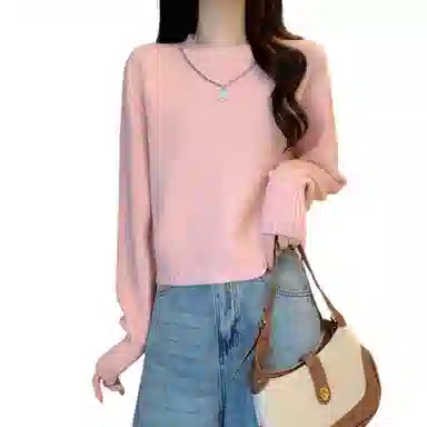 水中花 洋气加厚短款气质针织衫 女款