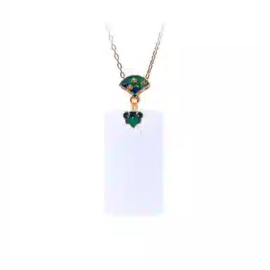 彤彤兔 珐琅渐变吉祥图腾祥云 平安无事牌 项链 女款