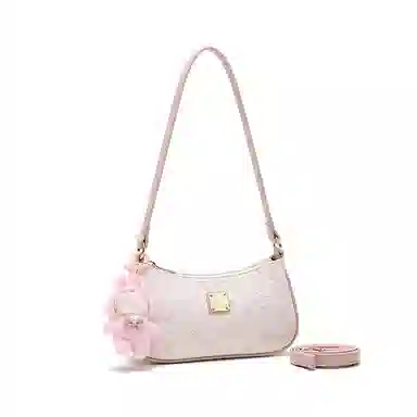 JANE KLAIN Cat Print Crossbody Bag Pink
