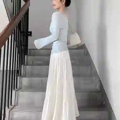 木清清 法式简约气质长袖时尚裙装套装 女款