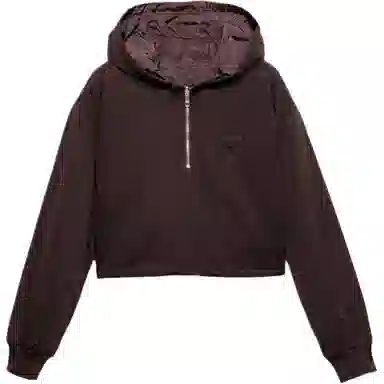 Prada Logo Hoodie Half-Zip
