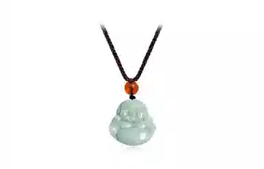 百利金 冰种弥勒佛 复古民族风国潮新中式简约精致大肚佛转运 吊坠锁骨链 玉髓 玉石项链 男女同款情侣款