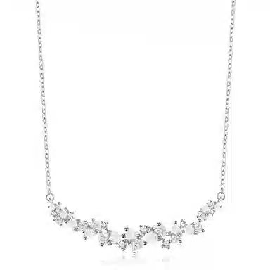 壹仟俩 紫藤花微笑  精致好看锁骨链 百搭气质 轻奢高级感 森系小清新 小众设计 合金 项链 女款