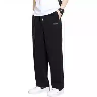 顶峰保罗 冰丝速干薄款字母直筒运动长裤情侣款宽松透气高级感显瘦显高垂感阔腿休闲裤 男女同款