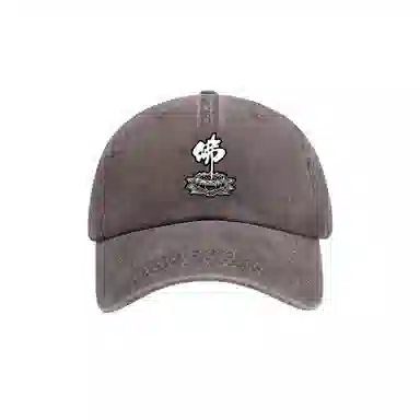 图涂丫 心法莲花佛系帽子 遮阳帽#好运 棉 鸭舌帽 男女同款情侣款