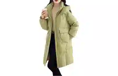 鸭鸭 连帽大口袋韩版休闲连帽羽绒服 女款