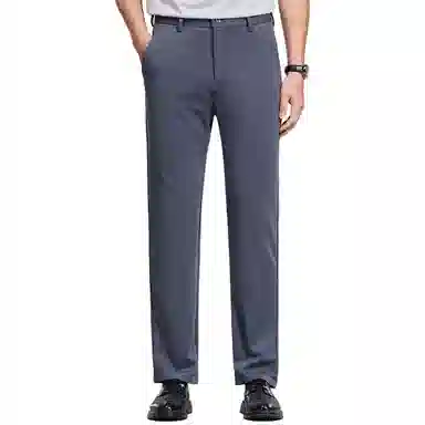 红豆 凉感防紫外线防晒舒适纯色轻商务日常百搭直筒宽松长裤休闲裤 男款