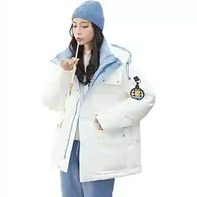 鸭鸭 气质时尚可爱连帽防风抗寒保暖羽绒服 女款