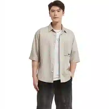 古鲨 潮流精品宽松五分短袖衬衫 男款