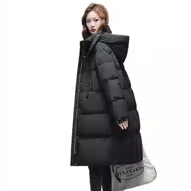 鸭鸭 宽松连帽白鸭绒时尚冬季外套羽绒服 女款