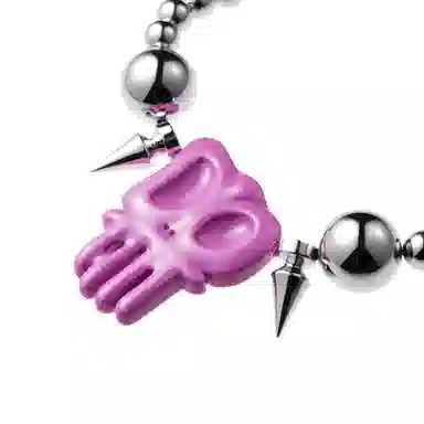 EVAE+MOB Candy Series Necklace Pink Skull