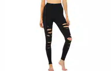 alo yoga HIGH-WAIST RIPPED WARRIOR LEGGING