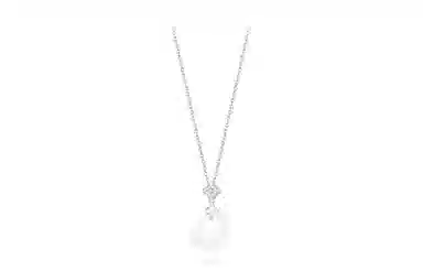 牧言 幸运草平安扣 森系气质简约小众设计高级感 光面立体圆润镂空圆环闪耀四叶草日常百搭锁骨链 琉璃 项链 女款