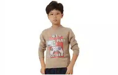 儿童款 恒源祥 打底加厚针织印花保暖毛衣