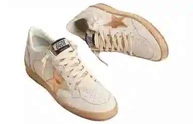 Golden Goose Ball Star White Brown Vintage
