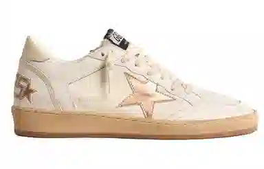 Golden Goose Ball Star White Brown Vintage