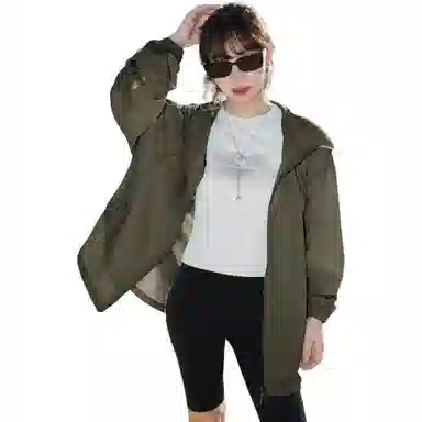 黑恐龙 户外冰丝钓鱼服运动休闲百搭宽松柔软亲肤时尚连帽 透气速干防晒服 男女同款