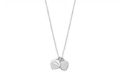 Tiffany & Co. Return to Tiffany Mini Double Heart Pendant Necklace