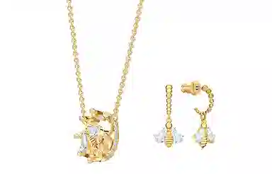 Swarovski Bee a Queen Set Rose Gold