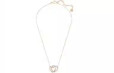 Swarovski Heart to Heart Necklace Rose Gold