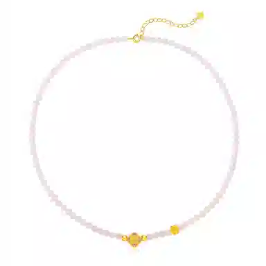 潮宏基 花韵 国风 水晶 玉石项链 女款