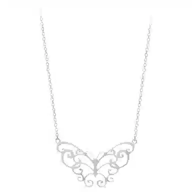 Tiffany & Co. Hollow Design 925 Silver Necklace