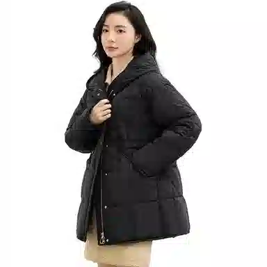 鸭鸭 连帽收腰修身显瘦羽绒服 女款