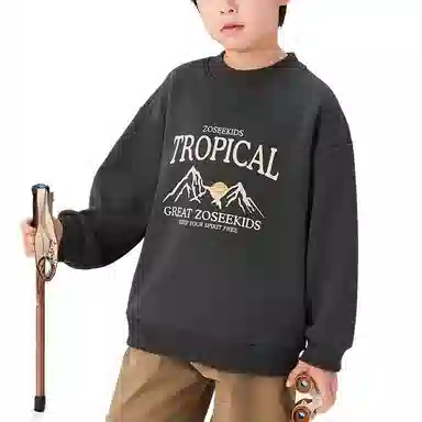 左西 套头加绒保暖休闲卫衣 儿童款