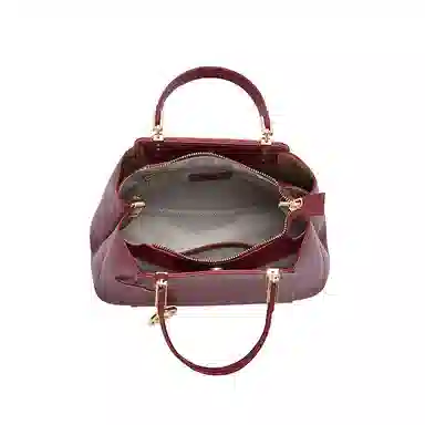 红蜻蜓 经典复古 大容量凯莉包 牛皮 手提包 中号 女款 多色