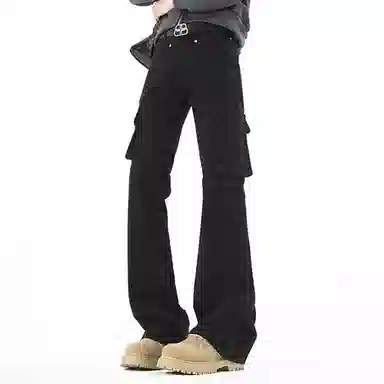 布客行 美式复古高街风多口袋舒适百搭长裤牛仔裤 男女同款