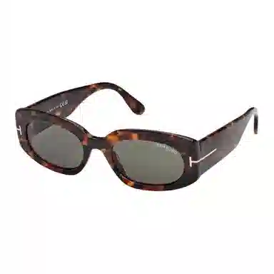 TF Elegant Oval Acetate Sunglasses Tortoise