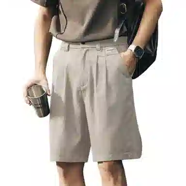 格蓝鹿 高街宽松中性穿搭通勤百搭耐磨五分中裤美式潮流小香风帅气个性休闲短裤 男女同款