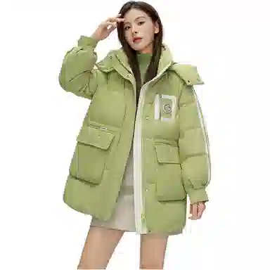 鸭鸭 韩版时尚加厚连帽羽绒服 女款