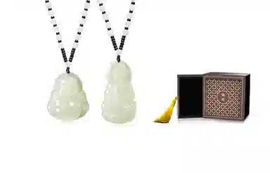 鸳鸯金楼 新中式国风系列 温润弥勒佛像 高级感浅色观音/弥勒佛编绳串珠 玉髓 项链 男女同款情侣款