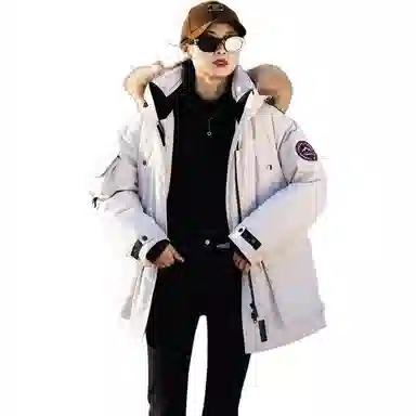 羽物 白鹅绒毛领户外极寒长袖羽绒服 男女同款