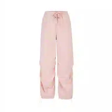 黛尔佳人 抽绳设计高腰显瘦阔腿工装裤 女款