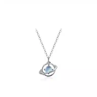 佐卡伊 环绕星球 温柔简约小众设计 轻奢百搭甜美浪漫 梦幻星球锁骨链#好运 琉璃 项链 女款