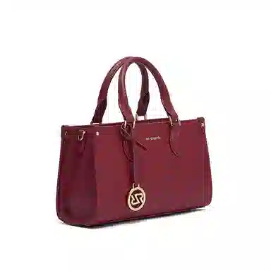 红蜻蜓 气质高雅高级时尚 牛剖层皮革 戴妃包手提包 中号 女款 多色