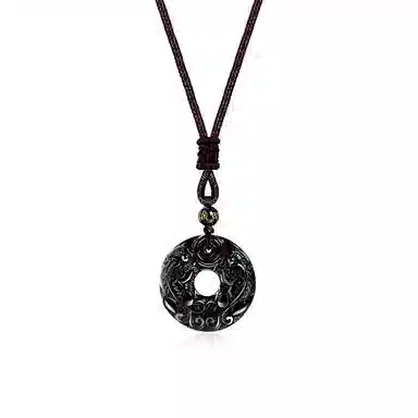 【招财纳福】 佐卡伊 貔貅平安扣 新中式小众设计扣住平安 幸福如意简约百搭#好运 玉髓 项链 男女同款情侣款