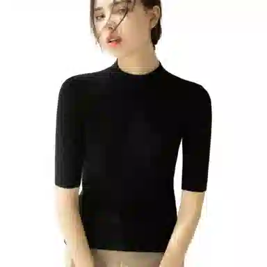 莫代尔 半高领简约百搭毛衣 女款