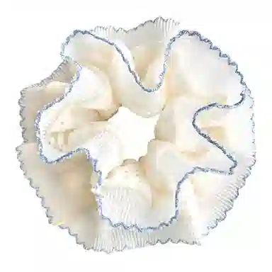 希铃 复古韩系小众设计蕾丝边褶皱花边 棉麻 发圈 女款